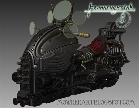 Mowrer Art Steampunk Frankenstein And More Steampunk Motorcycle In 3d