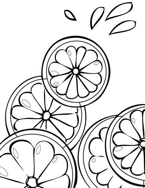 Printable Fruit Coloring Pages