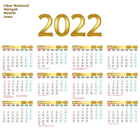 Gambar Kalender 2022 Dengan Konsep Emas Kalender 2022 Kalender 2022