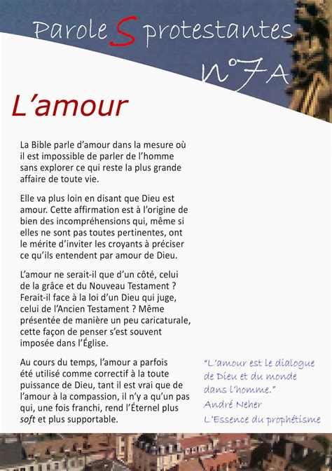 L'école de la vie et a teacher débarque à l'écran. Saint-Étienne Réunion: ParoleS protestante : l'amour
