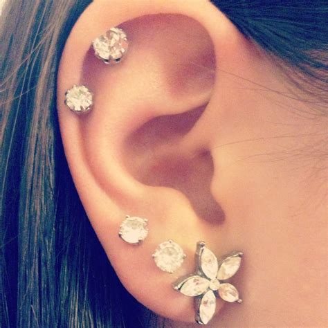 I Want This On My Left Ear Different Ear Piercings Cute Ear