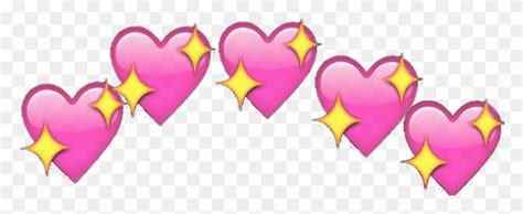 Edit Emoji Hearts Glitter Heart Emoji Meme Graphics Ball Hd Png
