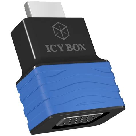 Icy Box Ib Ac516 Adapter Hdmi Vga Schwarzblau