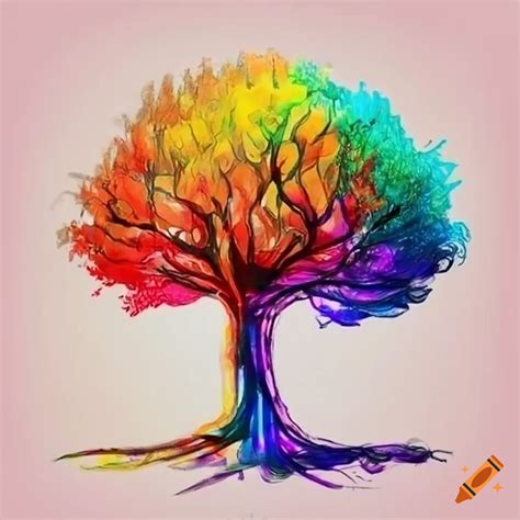 Colorful Tree Of Life Logo