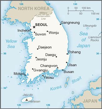 Maps Of South Korea Worldometer
