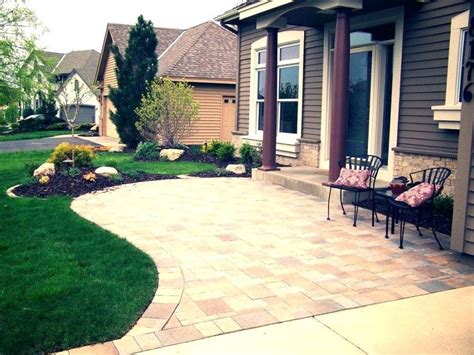 Paver Small Yard Patio Front Entry Doors Awesome Landscaping Ideas