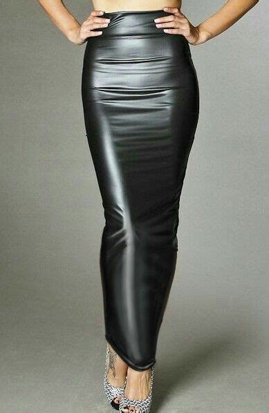 Long Black Rubber Hobble Skirt Long Leather Skirt Leather Pencil Skirt Leather Dresses