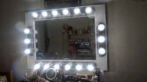 Others are mounted using a simple suction cup; DIY: MAKEUP VANITY MIRROR WITH LIGHTS | UNDER $200 ! - YouTube