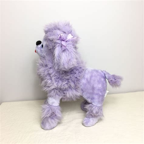 Vintage Parisi Creations Purple Poodle Plush Christmas Plush Poodle