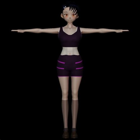 anime girl character rigged animated d model ds max my xxx hot girl