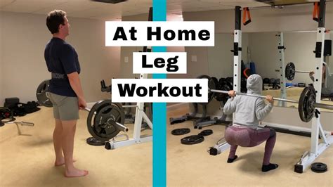 Home Leg Workout Barbelldumbbell Youtube