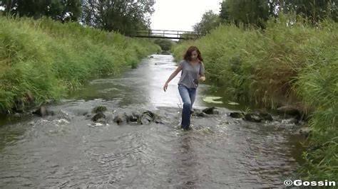 Wading In Creek Sub Me Now Wetlook Girl Youtube
