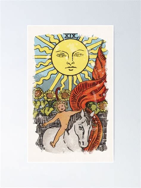 The Sun Tarot Card Watercolor Painting Poster For Sale By Apollotarot