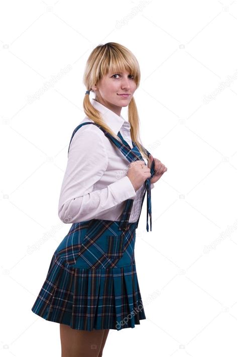 Senior High School Girl In Uniform — Stock Photo