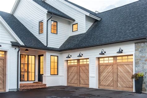 Free Modern Farmhouse Garage Door Images With Diy Modern Garage Doors