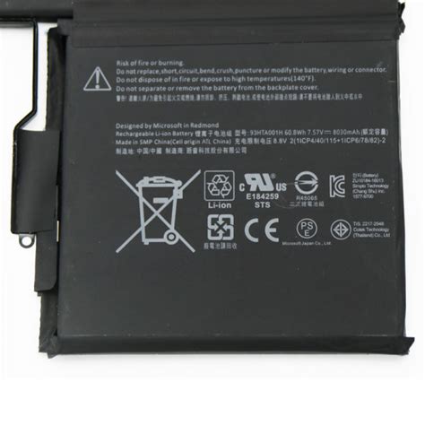Microsoft G3hta001h Surface Book 1785 Replacement Battery