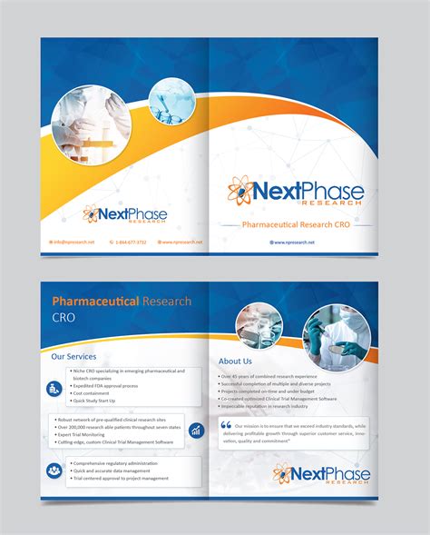 Modern Bold Pharmaceutical Brochure Design For Next Phase Research By