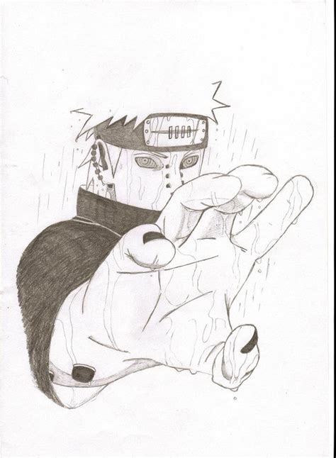 Pain Aka Nagato From Naruto Pencil By Deanoid On Deviantart