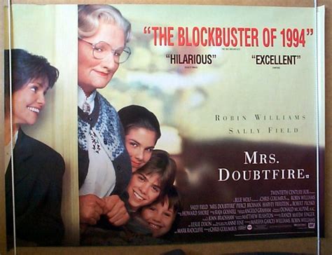 He was quite fond of the drink. Mrs Doubtfire - Original Cinema Movie Poster From ...