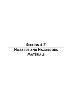 SECTION HAZARDS AND HAZARDOUS MATERIALS Section Hazards And