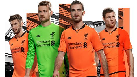 Home kit (also know as liverpool f.c. Liverpool release bright orange third kit for 2017/18 ...
