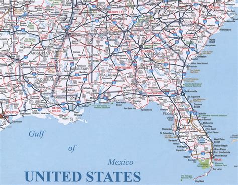 Printable Road Map Of Southeast United States Printab Vrogue Co