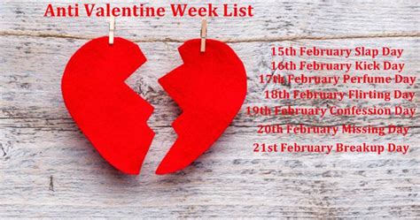*Anti Valentines Day Images, Quotes, Pictures, Sad ... Anti valentines day 2021 complete anti valentine week list with break day date, slap day date, flirt day, and missing day.