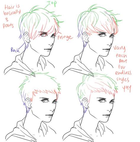Hairstyles Drawing Reference Female Anime Hair Reference Goimages World