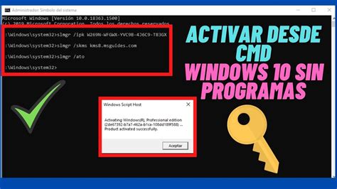 Activar Windows 10 Cmd