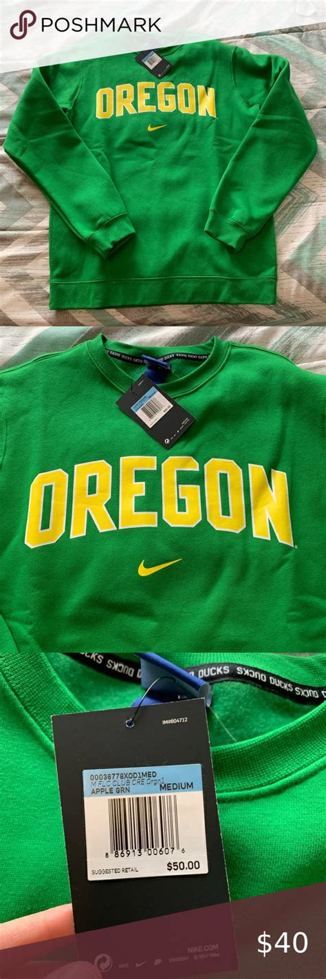 Nike Oregon Ducks Crewneck Sweatshirt Brand New With Tags Have Both A
