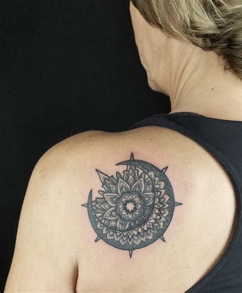 Sunmoon Mandala Tattoo Shoulder Mandala Tattoo Shoulder Sun And