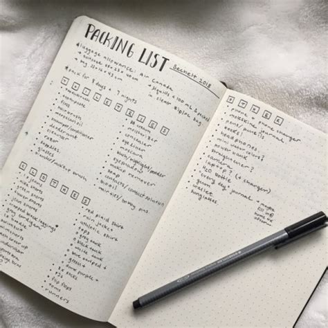 Bujo Packing List Tumblr Hot Sex Picture