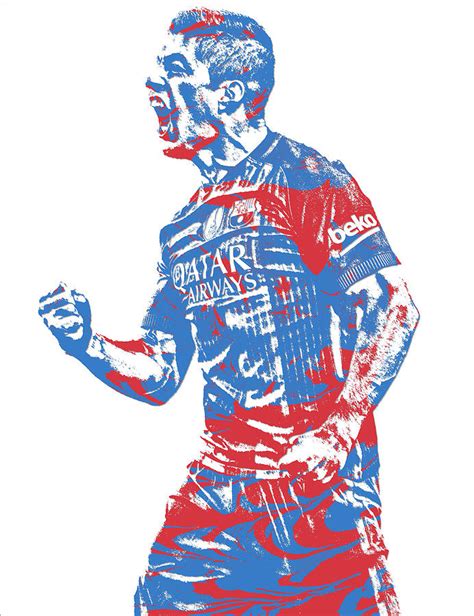 Luis Suarez F C Barcelona Pixel Art 1 Mixed Media By Joe Hamilton