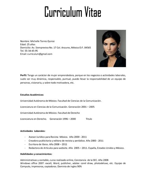 Plantilla de curriculum vitae funcional,cronologico y combinado para copiar y pegar en word. Como Hacer un Curriculum Vitae: Imagenes De Como Hacer Un ...