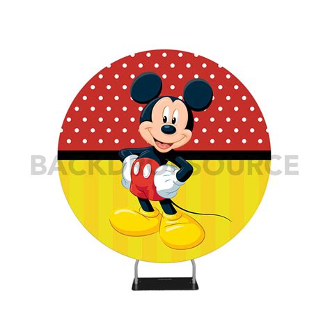 Mickey Mouse Themed Circle Round Photo Booth Backdrop Backdropsource