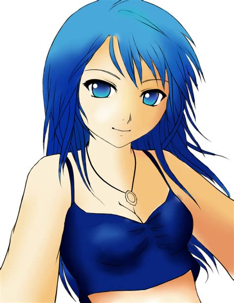 Anime Characters With Blue Hair Uphairstyle