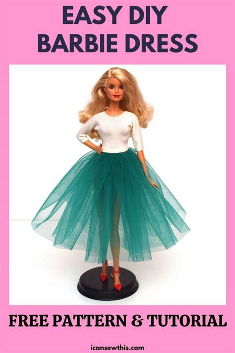 Minute Barbie Dress Tutorial Free Pdf Pattern I Can Sew This