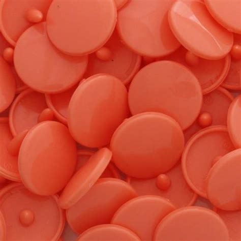 Kam Plastic Snaps Size 20 Extra Long Prong Snap Fasteners B17 Coral