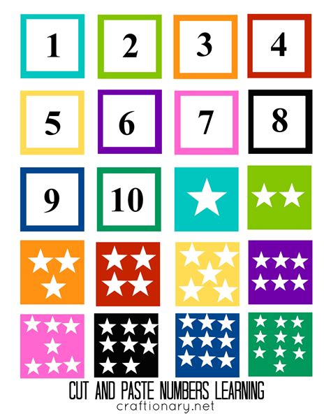 Number Matching Game Free Printable Cut And Paste Craftionary