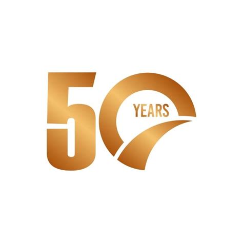 50 Year Anniversary Vector Template Design Illustration Template Icons