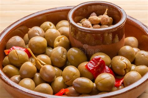 Marinated Green Olives Stock Photo Image Of Brown Appetizer 70521528