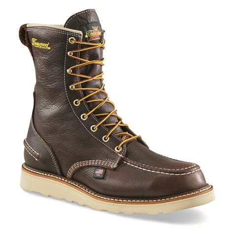 Thorogood Mens 1957 Series Waterproof 8 Moc Toe Wedge Work Boots