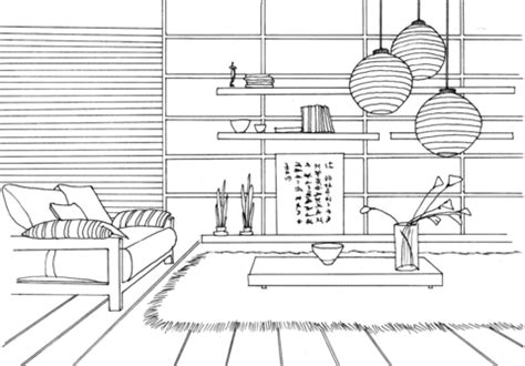 Regardless of whether you're redecorating or decking out your new digs, you'll find a gorgeous selection of furniture at affordable prices at mydeal. Japanese Style Room coloring page | Free Printable Coloring Pages