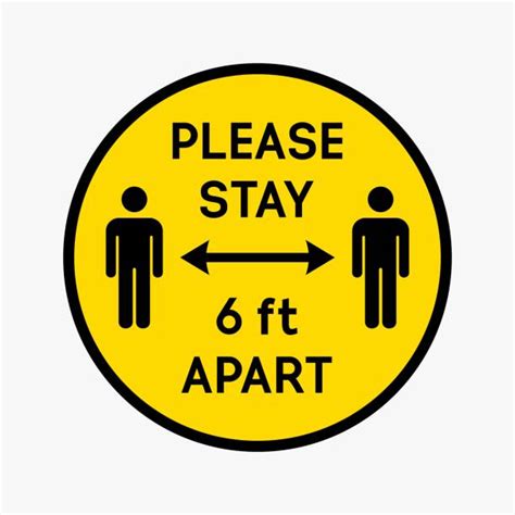 Stay 6 Feet Apart Sign Illustrations Royalty Free Vector Graphics
