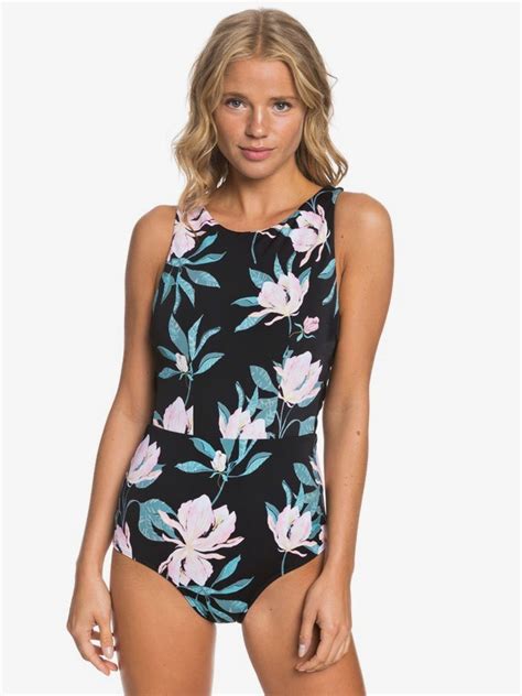 Roxy Tropical Day One Piece Swimsuit Anthracite Tropical Day S Xkwm