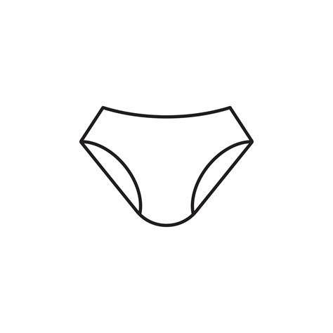 Eps10 Black Vector Man Or Woman Underwear Line Art Icon Isolated On