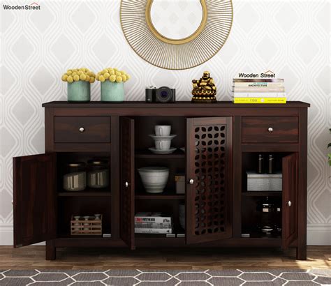 Buy Mendes Sheesham Wood Sideboard And Cabinets Walnut Finish Online