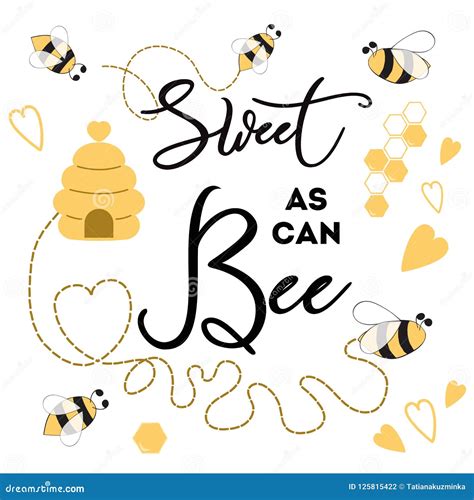 Sweet As Can Bee Banner Bee On White Background Cute Banner Design For