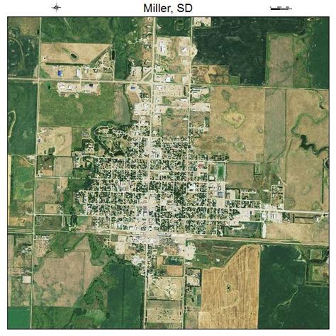 aerial photography map of miller sd south dakota
