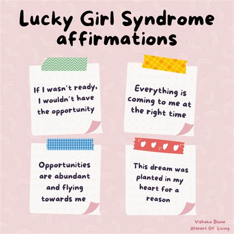 Lucky Girl Syndrome Affirmations To Say Out Loud Vishaka Blone
